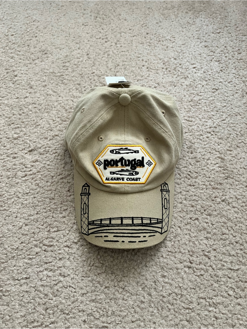 Urban Outfitters Beige Portugal Algarve Coast Embroidered Cap